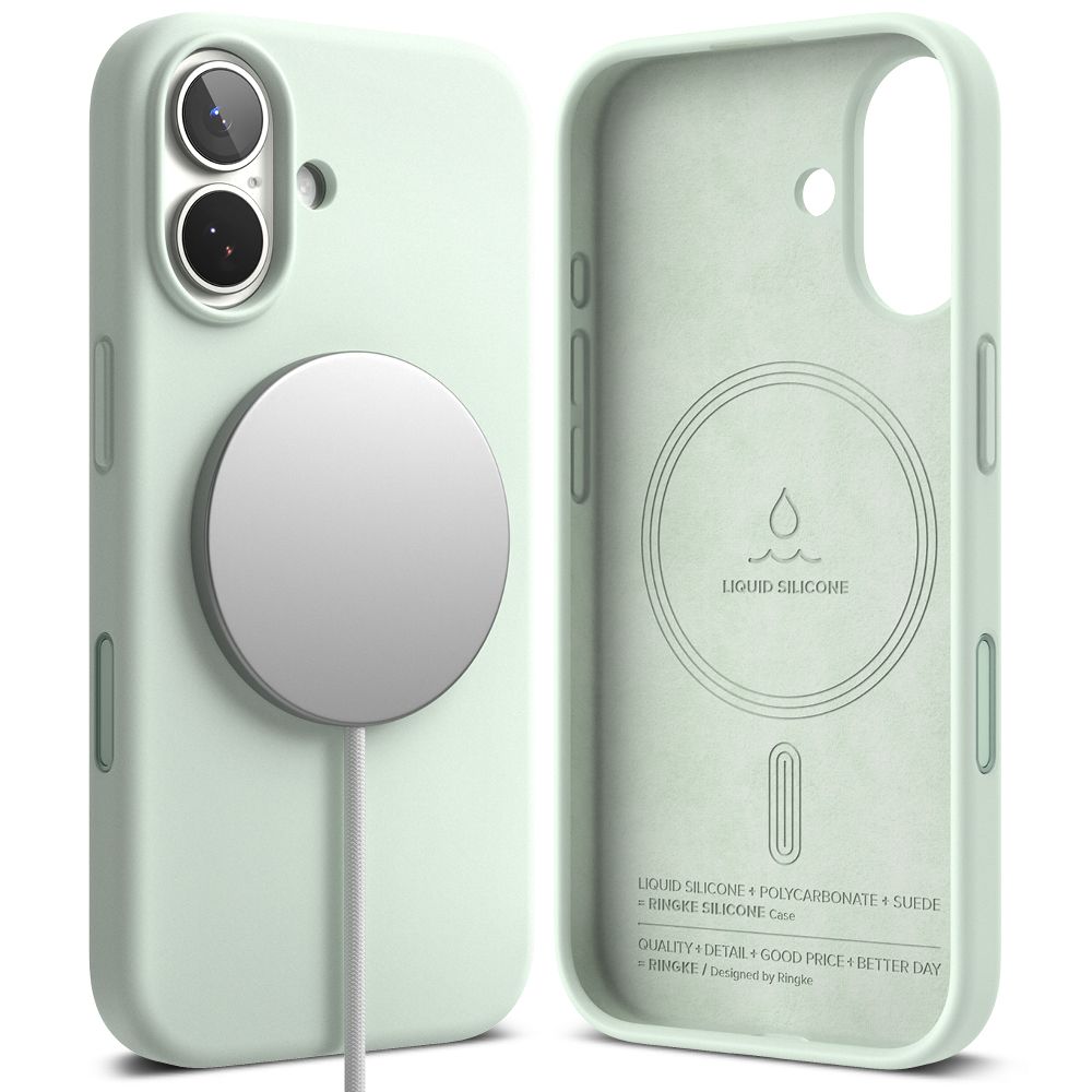 Ringke Silicone Magnetic MagSafe Case til iPhone 17 Pro - Mint