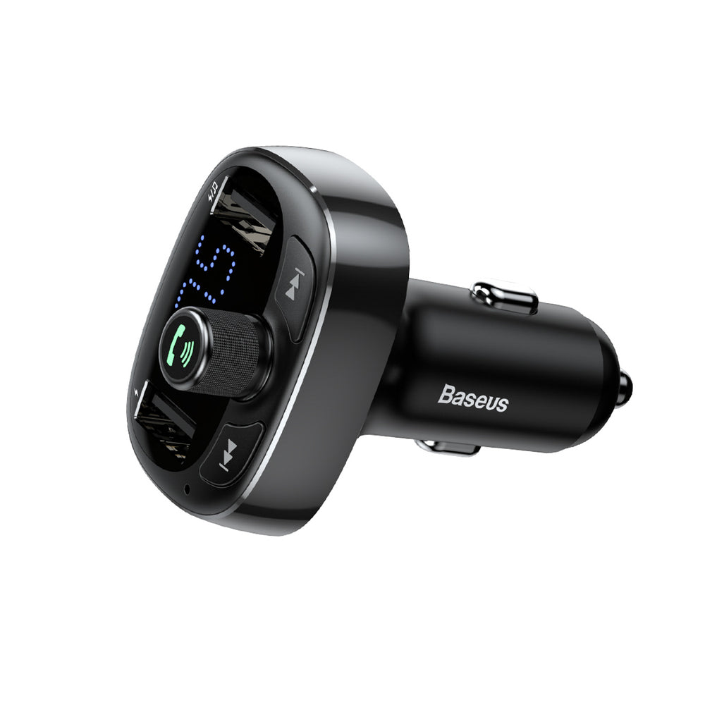 Baseus S-09 FM-sender med Bluetooth og MP3-afspiller USB-A microSD - sort