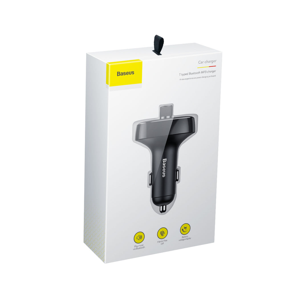 Baseus S-09 FM-sender med Bluetooth og MP3-afspiller USB-A microSD - sort