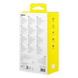 Baseus Qpow2 20000mAh 22.5W Powerbank med Dual Cable med Digital Display + Baseus Simple USB-C 3A Cable 0.3m (hvid) - Purple