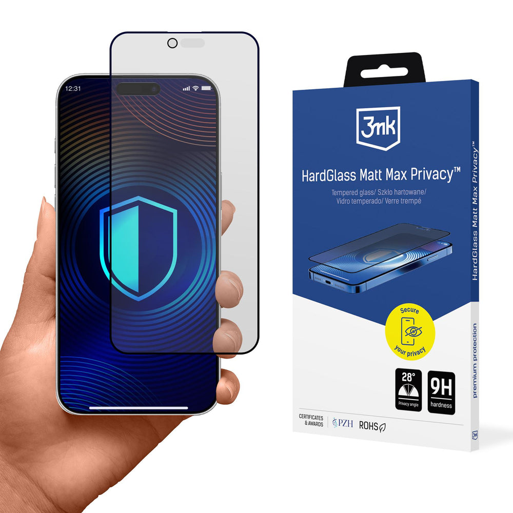 3mk Hardglass Matt Max Privacy Temperet glas til iPhone 17 Air