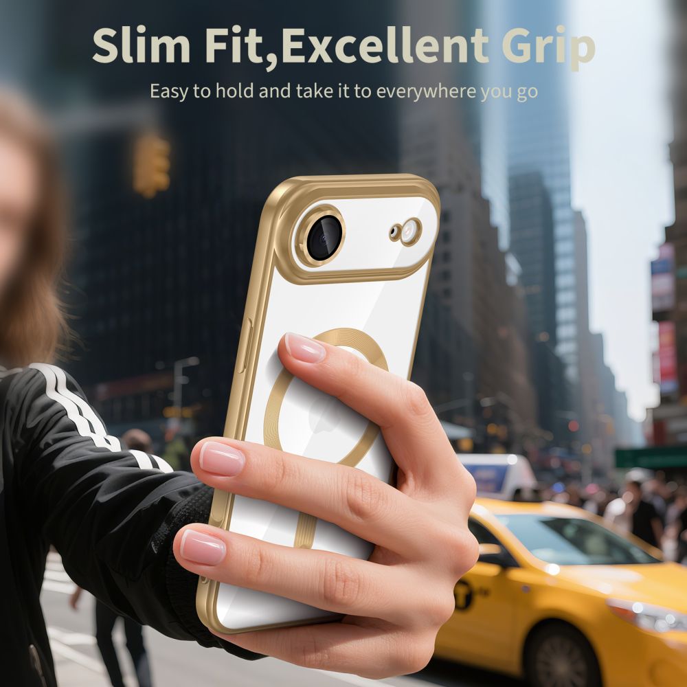 Tech-Protect MagFlex MagSafe Case til iPhone 17 Air - gennemsigtigt guld