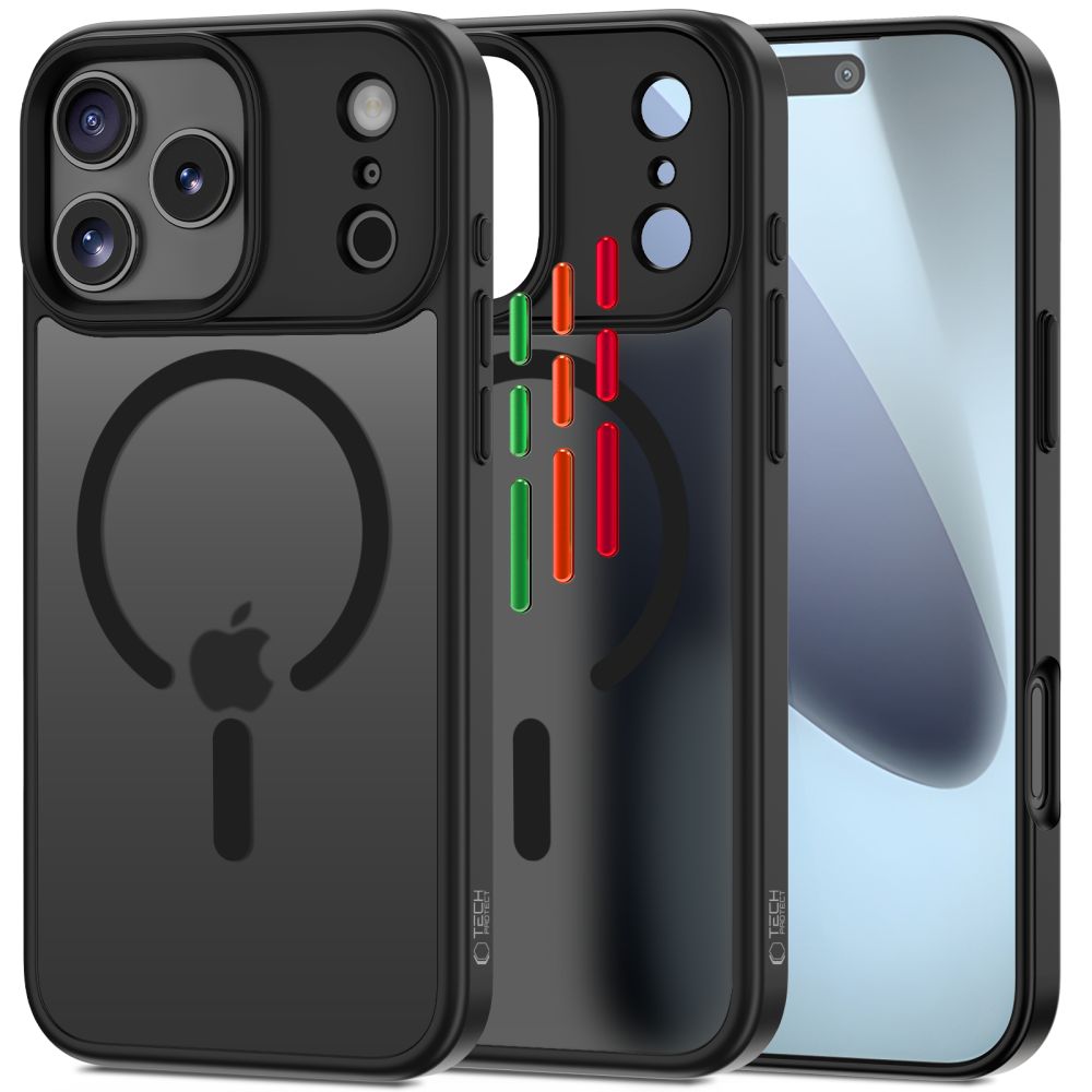 Tech-Protect MagMat XT 4-sæt MagSafe Case til iPhone 17 Pro - Matte Black