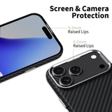 Tech-Protect Ion Carbon MagSafe Case til iPhone 17 Pro Max - Grå/Sort