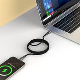 Tech-Protect Ultraboost DNA MagTwist USB-C PD-kabel 100W / 5A 200 cm - Grå
