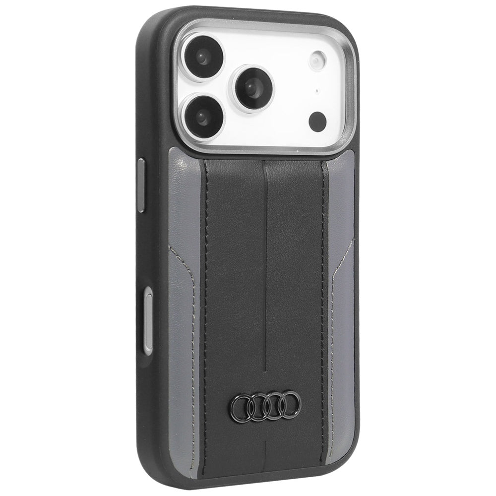 Audi A6 syntetisk læder MagSafe Case til iPhone 17 Pro - sort