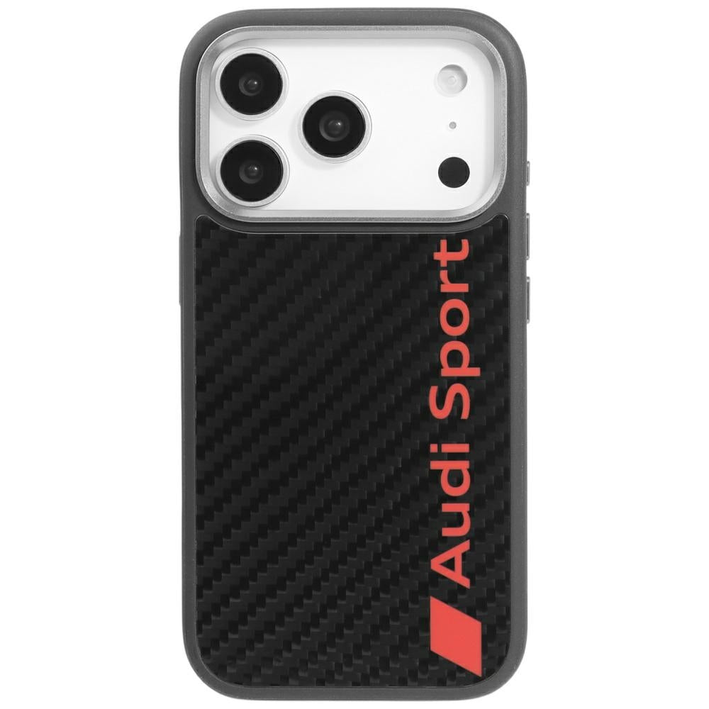 Audi R8 Carbon Fiber MagSafe Case til iPhone 17 Pro - sort