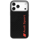Audi R8 Carbon Fiber MagSafe Case til iPhone 17 Pro Max - sort