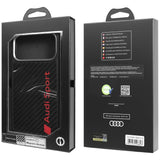 Audi R8 Carbon Fiber MagSafe Case til iPhone 17 Pro Max - sort