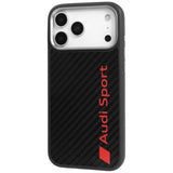 Audi R8 Carbon Fiber MagSafe Case til iPhone 17 Pro Max - sort