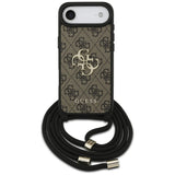 Guess 4G Big Logo Cord Stap Crossbody Case til iPhone 17 Air - Brown