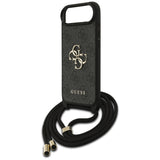 Guess 4G Big Logo Cord Stap Crossbody Case til iPhone Air - sort
