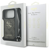 Guess 4G Big Logo Cord Stap Crossbody Case til iPhone 17 Pro - Brunt