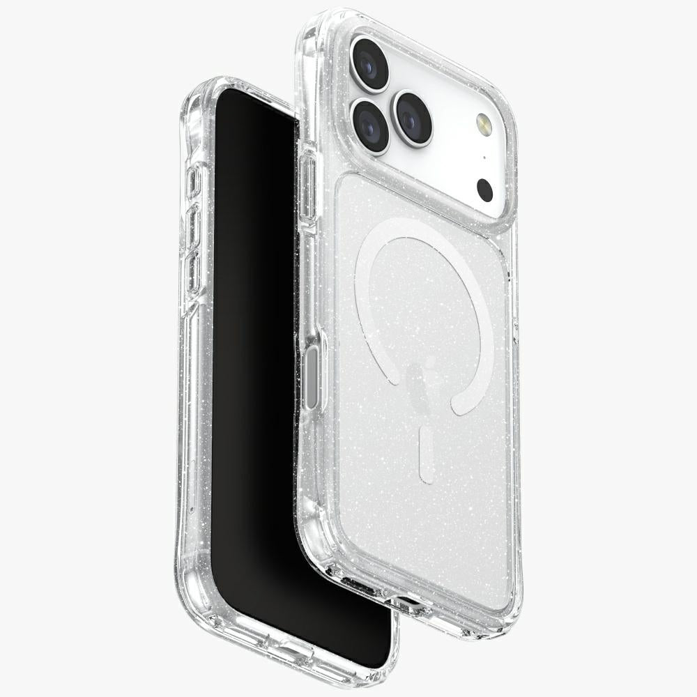 Uniq LifePro Xtreme Magclick opladningsfoder til iPhone 17 Pro Max - Clear-Glitter