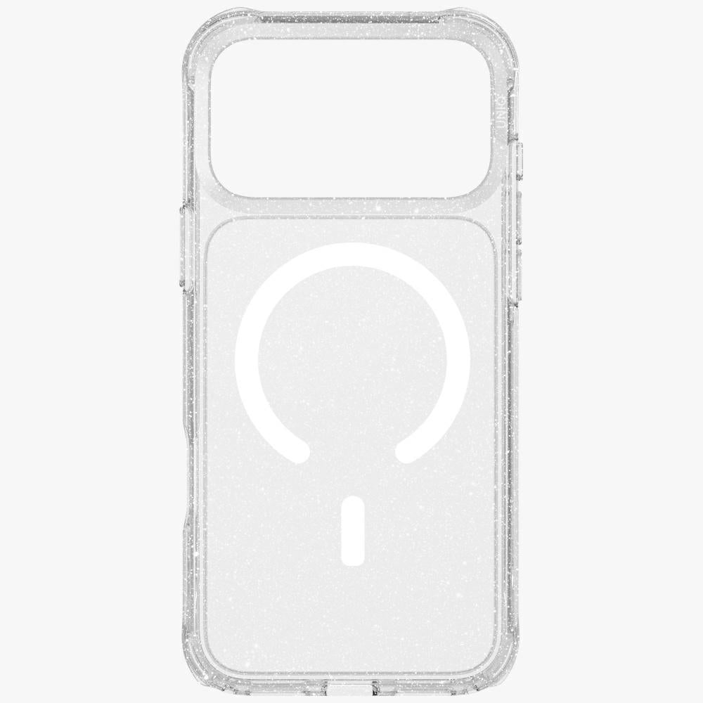 Uniq LifePro Xtreme Magclick opladningsfoder til iPhone 17 Pro Max - Clear-Glitter