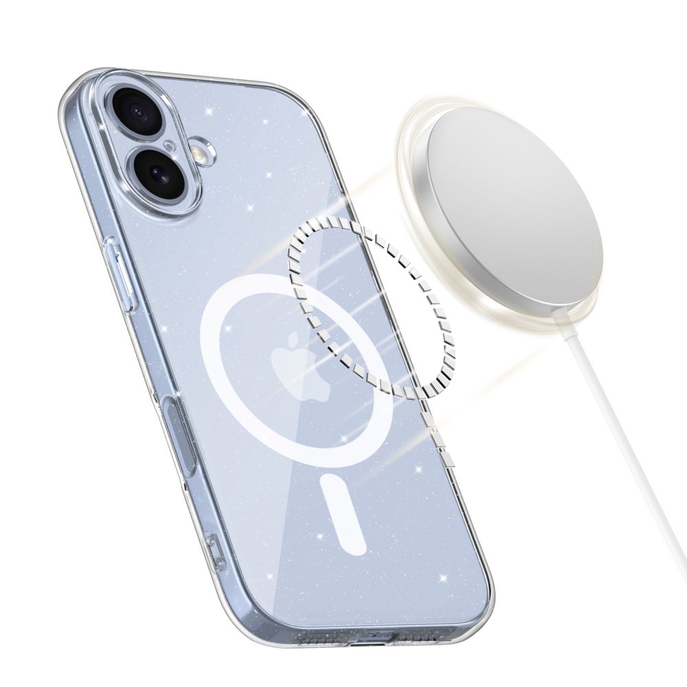 Tech-Protect FlexAir MagSafe Case til iPhone 17 - Klar Glitter