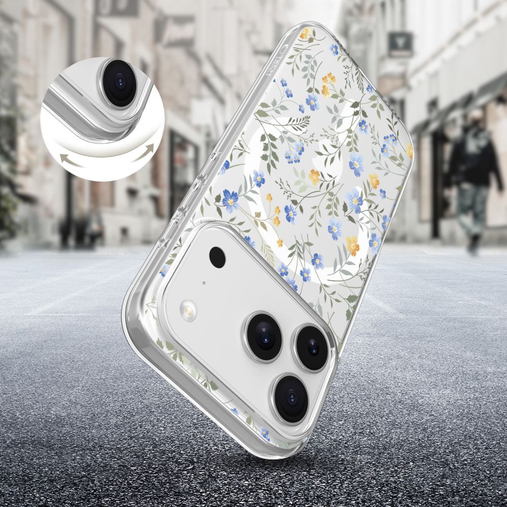 Tech-Protect FlexAir MagSafe Case til iPhone 17 Pro - Margheriter med blade