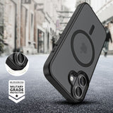 Tech-Protect MagMat XT 4-sæt MagSafe-hylster til iPhone 17 - matt sort