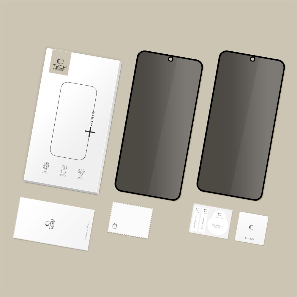 Tech-Protect Glass Spy+ 2-pack privatlivsglas til Samsung Galaxy S25 FE