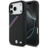 BMW M Tricolor Metal Logo MagSafe Case til iPhone 17 Pro - sort