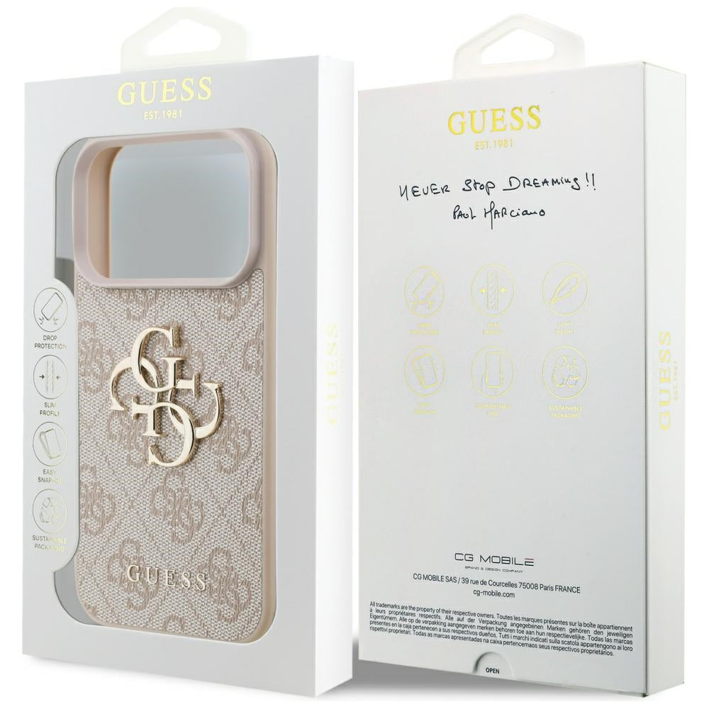 Guess 4G Big Logo Case til iPhone 17 Pro - Pink
