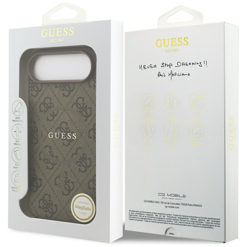 Guess 4G Ring Classic Logo MagSafe Case til iPhone 17 Air - Brunt