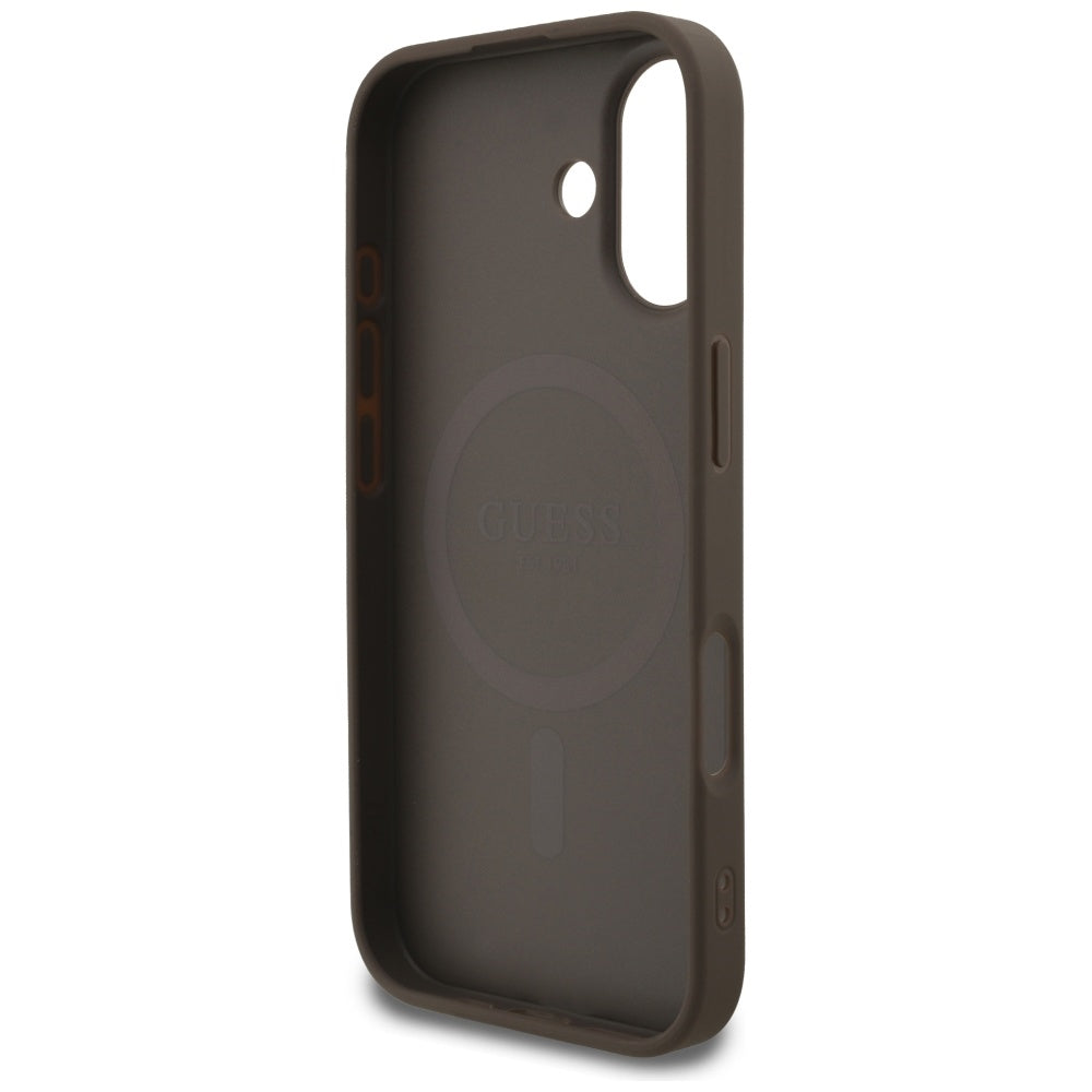 Guess 4G Ring Classic Logo MagSafe Case for iPhone 17 - Brown