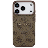 Guess 4G Ring Classic Logo MagSafe Case for iPhone 17 Pro - Brown