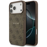 Guess 4G Ring Classic Logo MagSafe Case for iPhone 17 Pro Max - Brown