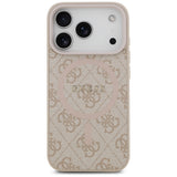 Guess 4G Ring Classic Logo MagSafe Case for iPhone 17 Pro - Pink