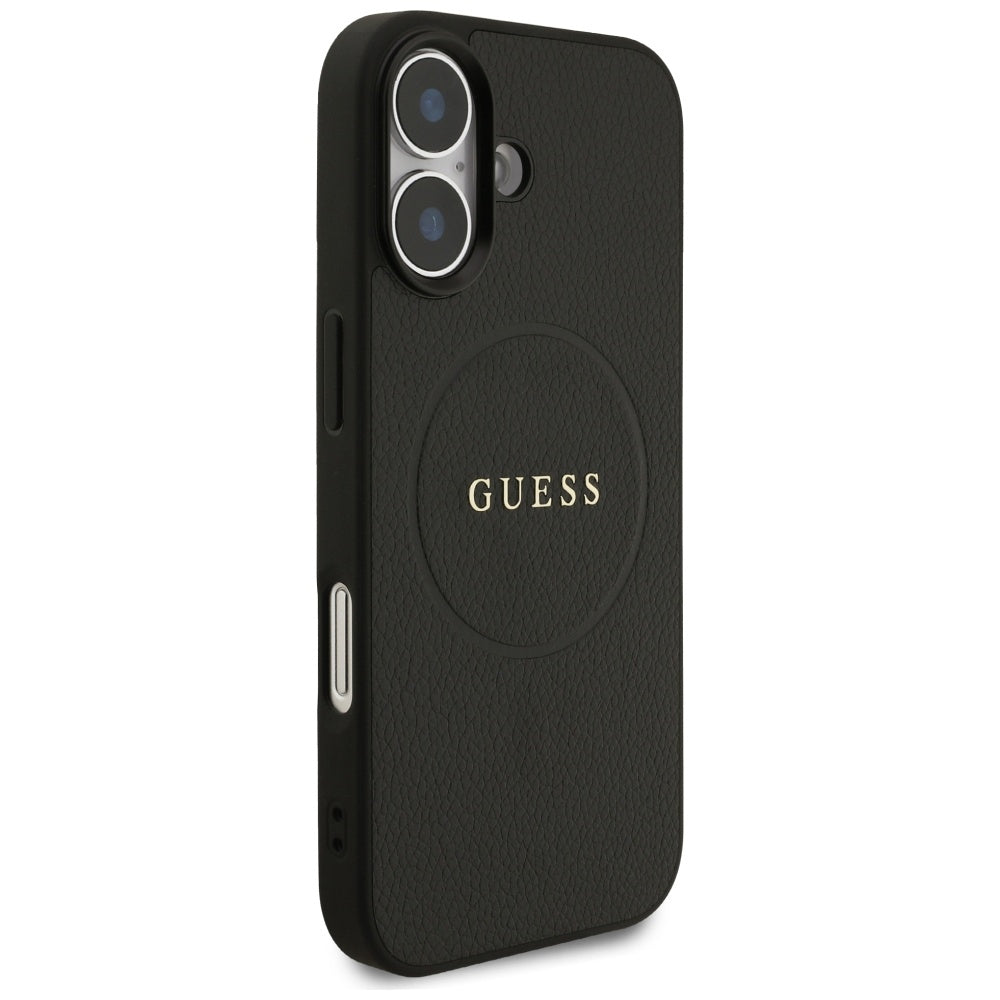 Guess Grained Ring MagSafe case for iPhone 17 - black