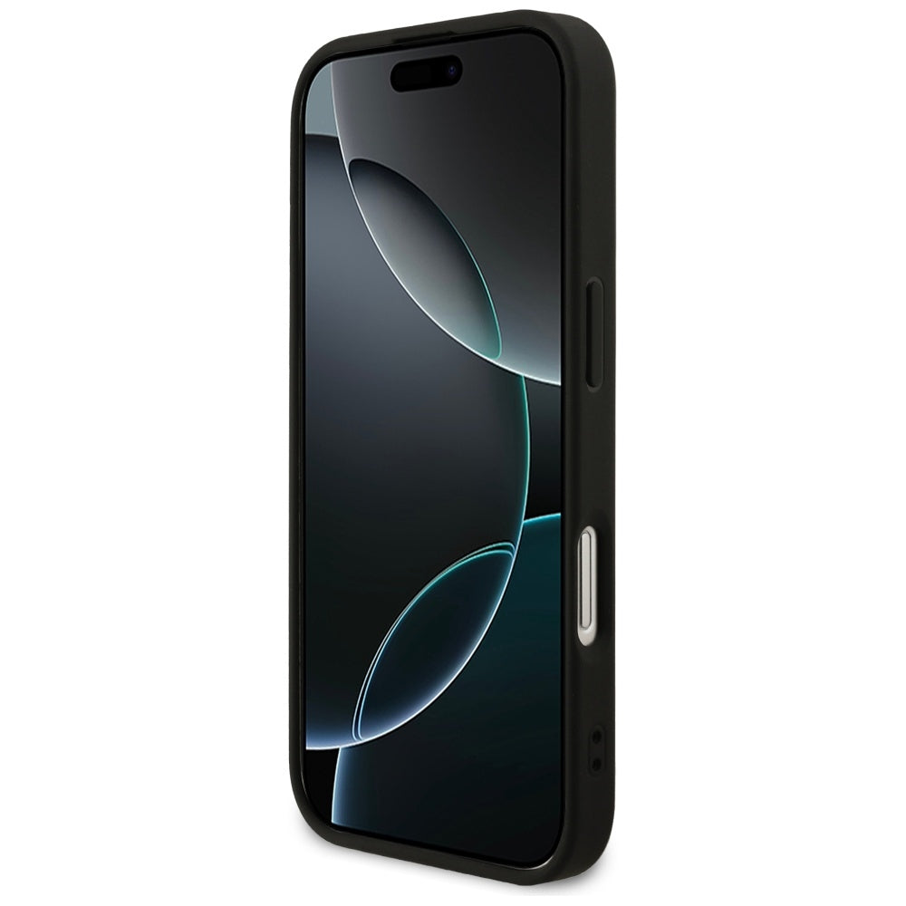 Guess Grained Ring MagSafe case for iPhone 17 - black