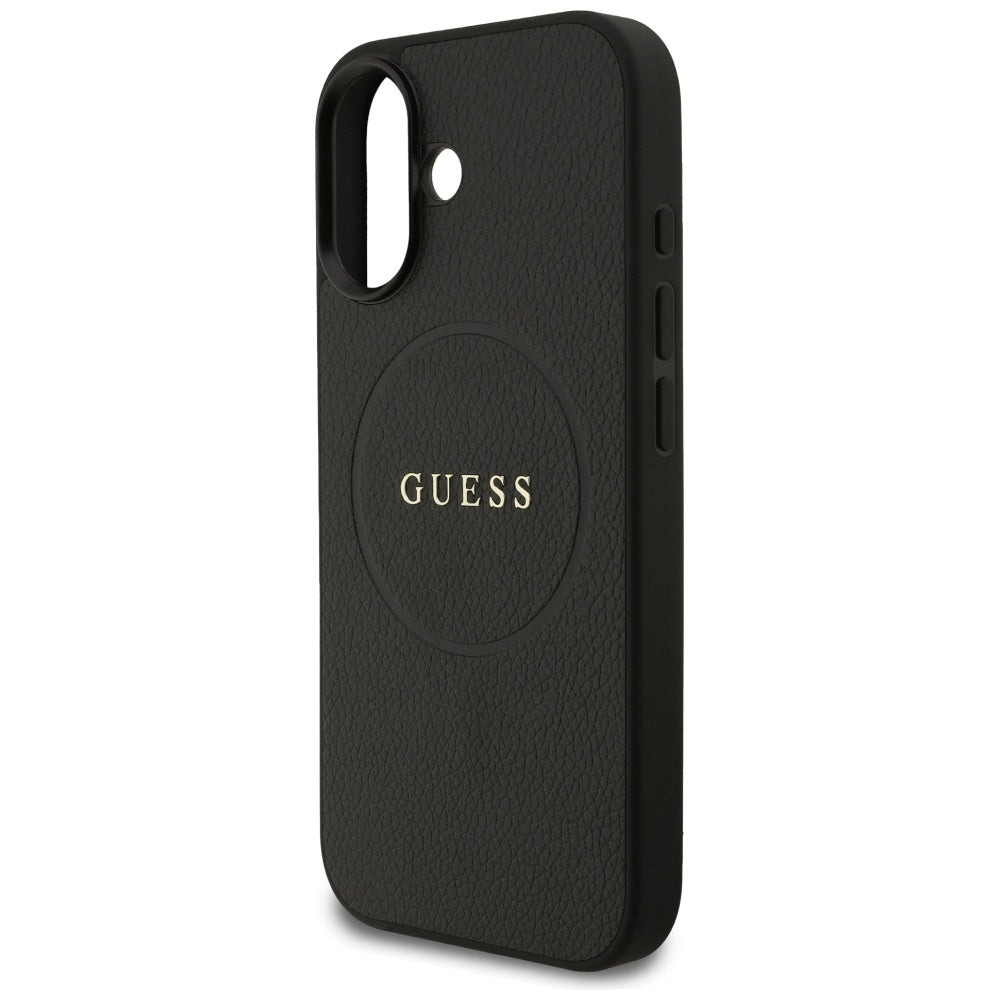 Guess Grained Ring MagSafe case for iPhone 17 - black