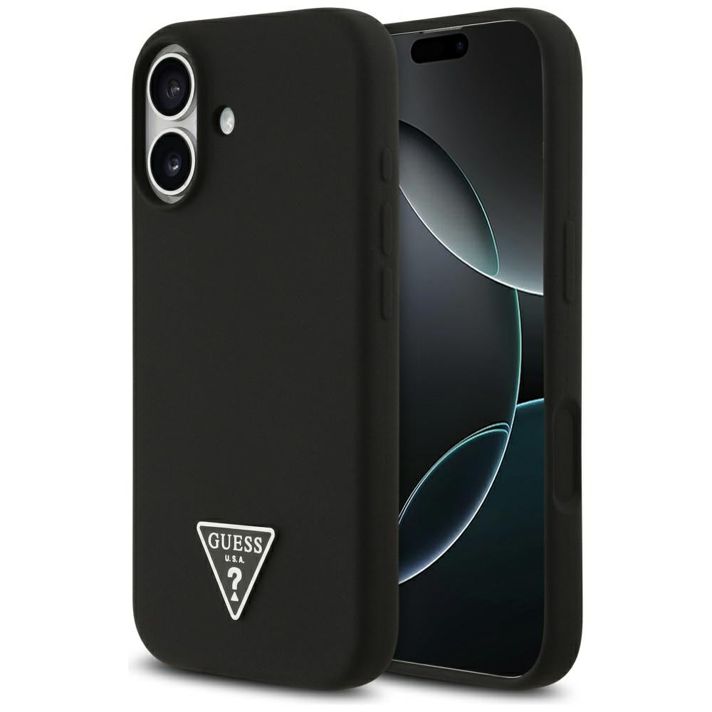 Guess Silicone Triangle Logo MagSafe Case for iPhone 17 - Black