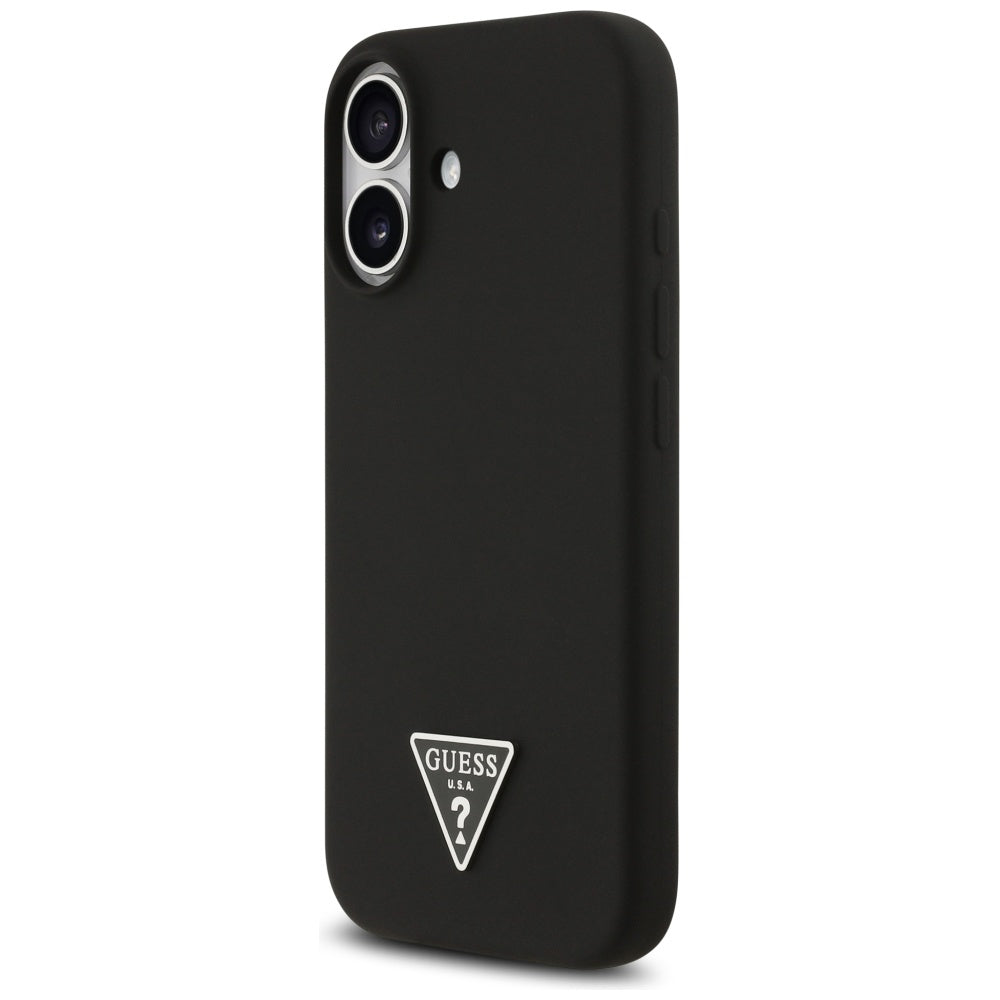 Guess Silicone Triangle Logo MagSafe Case for iPhone 17 - Black