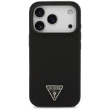 Guess Silicone Triangle Logo MagSafe Case for iPhone 17 Pro Max - Black