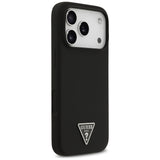 Guess Silicone Triangle Logo MagSafe Case for iPhone 17 Pro Max - Black