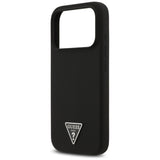 Guess Silicone Triangle Logo MagSafe Case for iPhone 17 Pro Max - Black