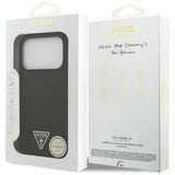 Guess Silicone Triangle Logo MagSafe Case for iPhone 17 Pro Max - Black
