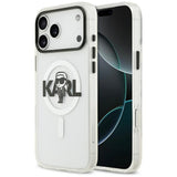Karl Lagerfeld IML Karl Sketch Logo MagSafe Case til iPhone 17 Pro Max - Gennemsigtig
