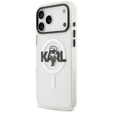 Karl Lagerfeld IML Karl Sketch Logo MagSafe Case til iPhone 17 Pro Max - Gennemsigtig