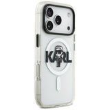 Karl Lagerfeld IML Karl Sketch Logo MagSafe Case til iPhone 17 Pro - Gennemsigtig