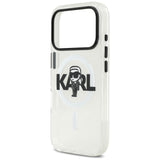 Karl Lagerfeld IML Karl Sketch Logo MagSafe Case til iPhone 17 Pro - Gennemsigtig