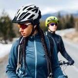 Wozinsky MTB Bike Helmet with Removable Visor and Rear USB Light M - Black and White
