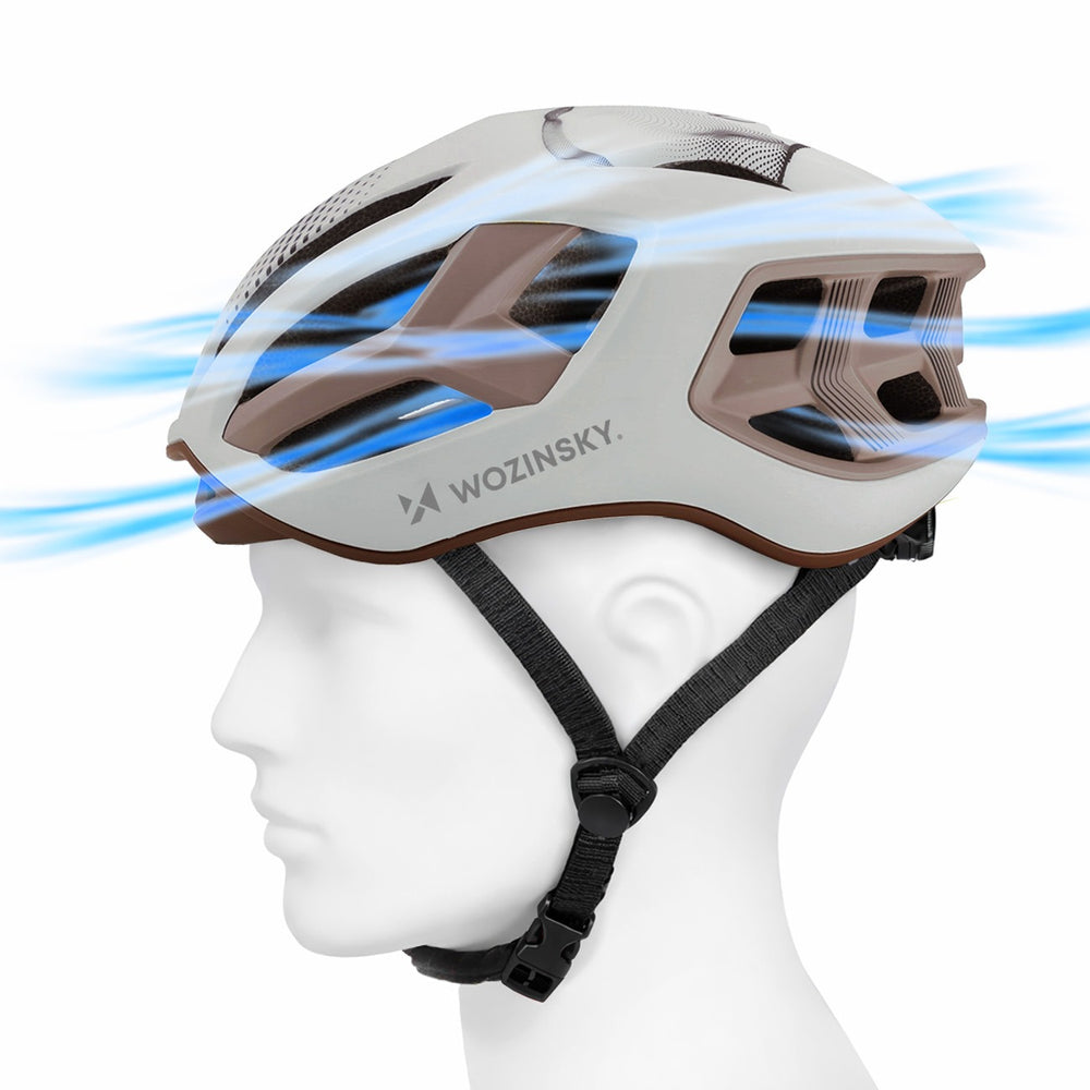 Wozinsky Ultrathin Road Bike Helmet L - Taupe