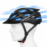 Wozinsky MTB Bike Helmet with Removable Visor and Rear USB Light L - Black