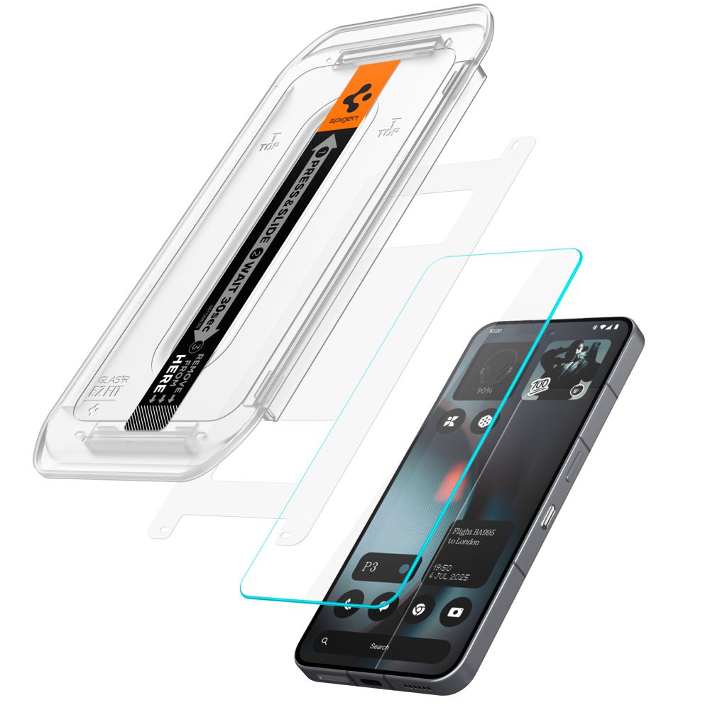 Spigen Glas.TR EZ Fit Hærdet glas 2-pakke til ingenting Telefon 3 - Transparent