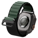 Strap Spigen WBF1 Strap til Apple Watch 44 / 45 / 46 / 49 mm - sort og grøn
