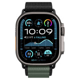 Strap Spigen WBF1 Strap til Apple Watch 44 / 45 / 46 / 49 mm - sort og grøn