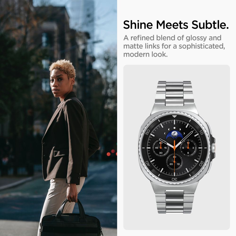 Spigen Modern Fit Band til Samsung Galaxy Watch 40/44/46 mm - Sølv
